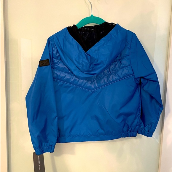 NWT! MICHAEL KORS 3T Cobalt Blue Transitional Jacket w/ Hood ( lightweight) - Picture 3 of 7